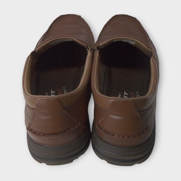 Mens Skechers Classic Fit Air Cooled Memory Foam Brown Slip Ons Size 8.5 - Picture 5 of 11